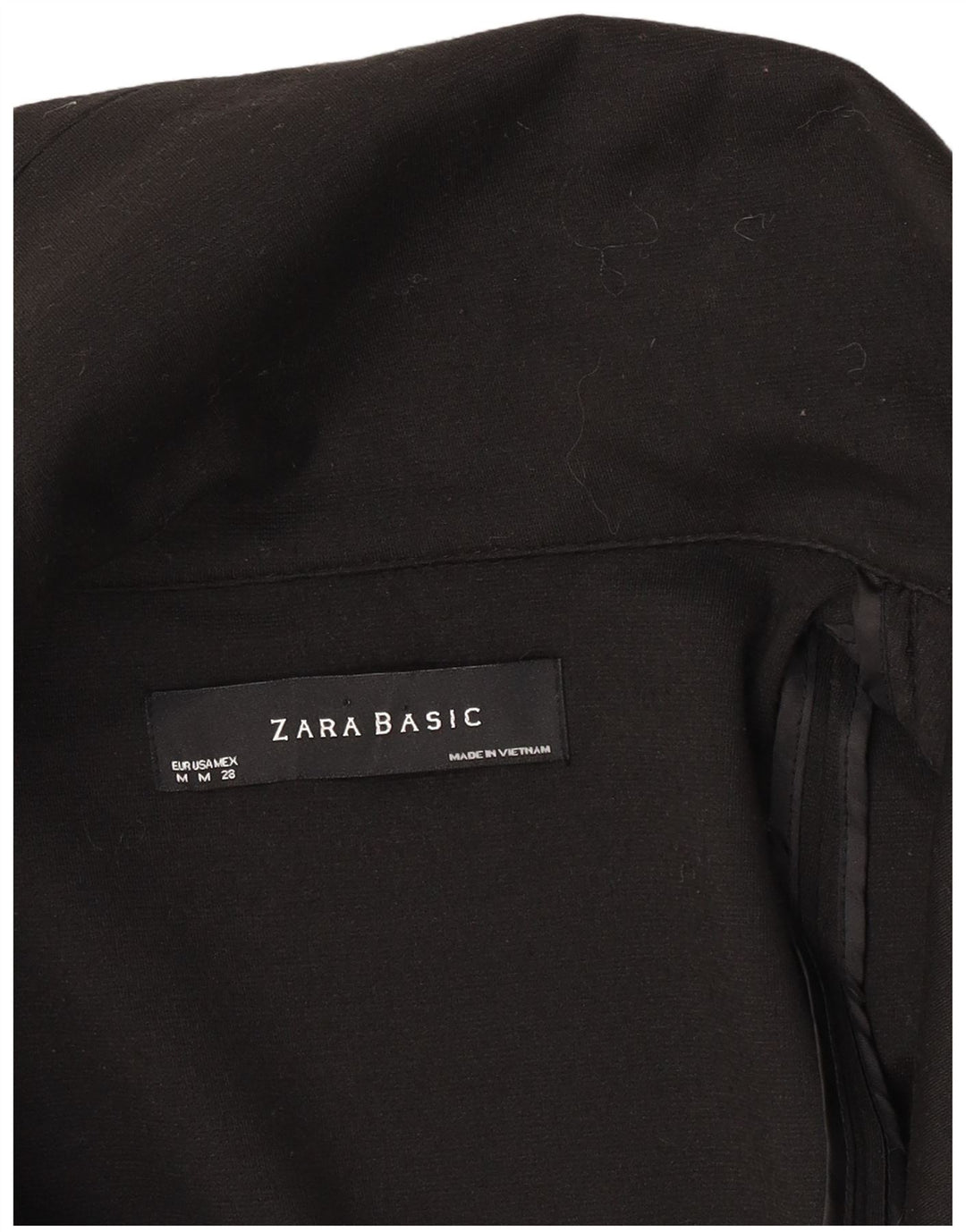 Zara Womens 1 Button Blazer Jacket UK 12 Medium Black