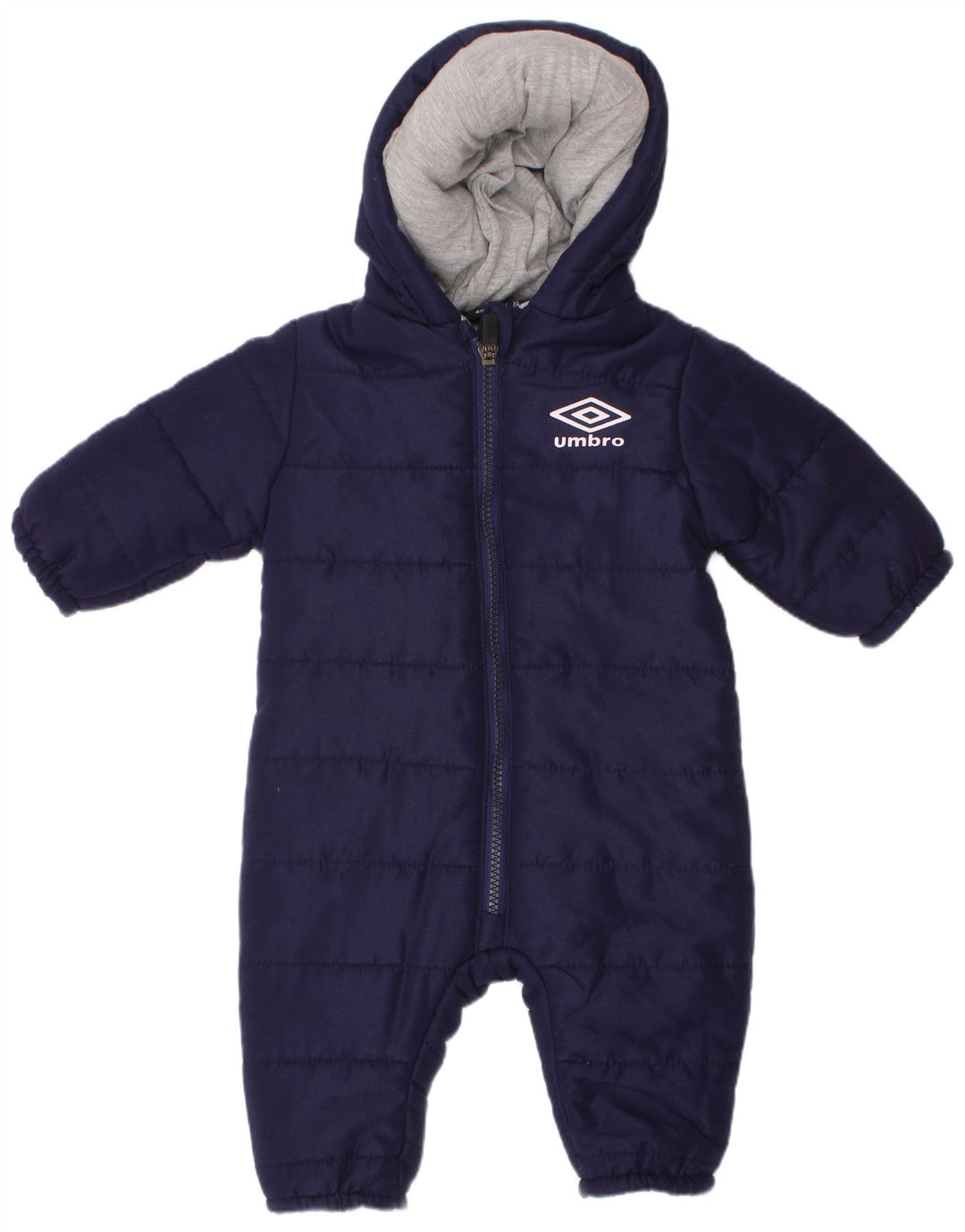 UMBRO Baby Boys Hooded Padded Jumpsuit 3-6 Months  Navy Blue Polyester