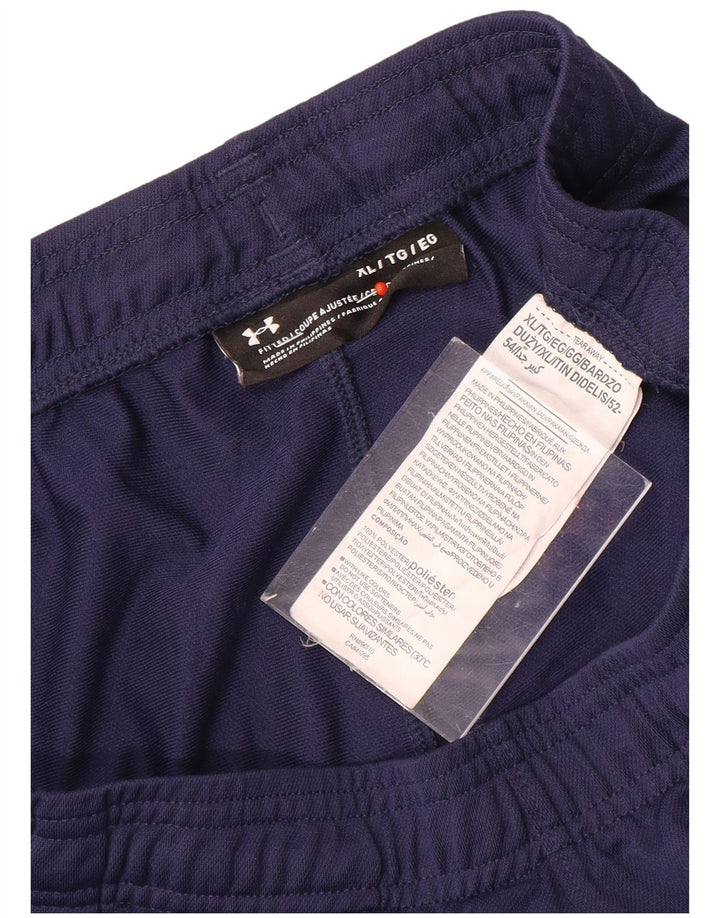 Under Armour Mens Tracksuit Trousers XL Navy Blue Polyester
