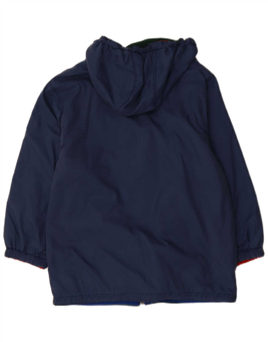 VINTAGE Womens Oversized Hooded Reversible Jacket UK 12 Medium  Navy Blue