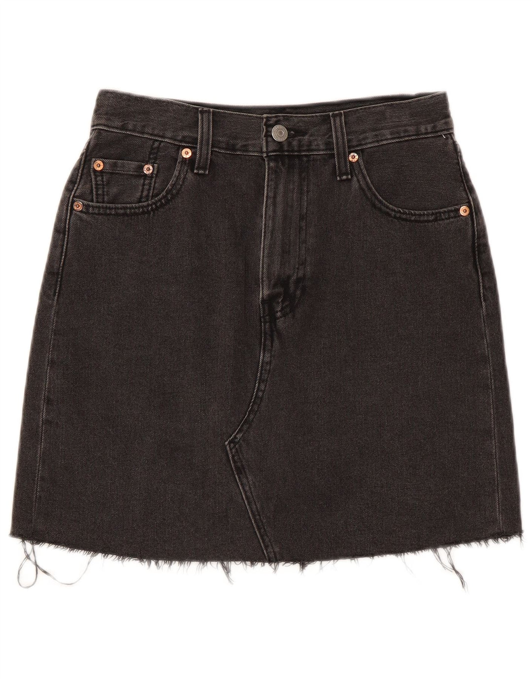 Levi's Womens Denim Skirt W26 Small Grey Cotton