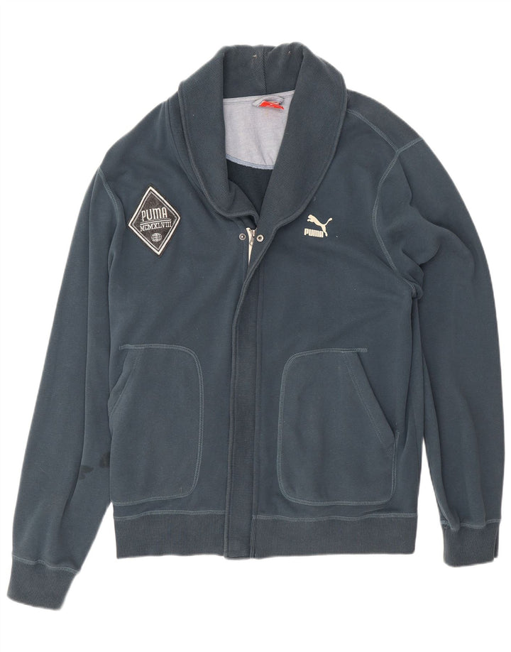 Puma Mens Tracksuit Top Jacket XL Navy Blue Cotton
