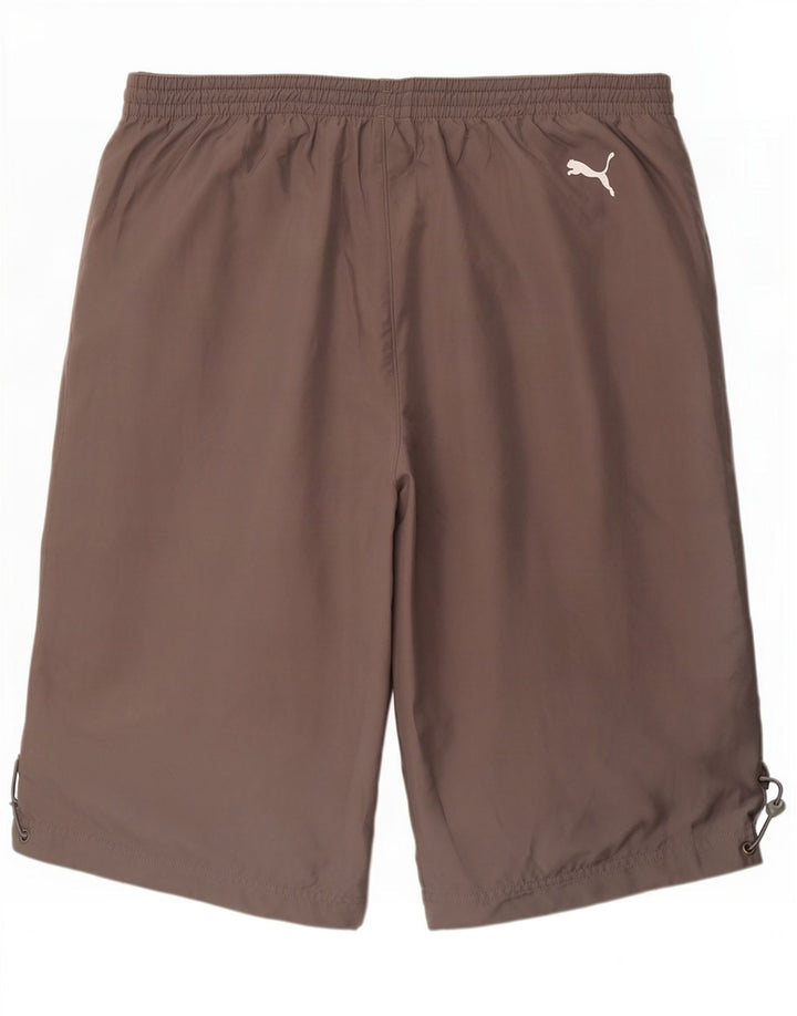 Puma Mens Graphic Bermuda Sport Shorts Medium Grey Polyester