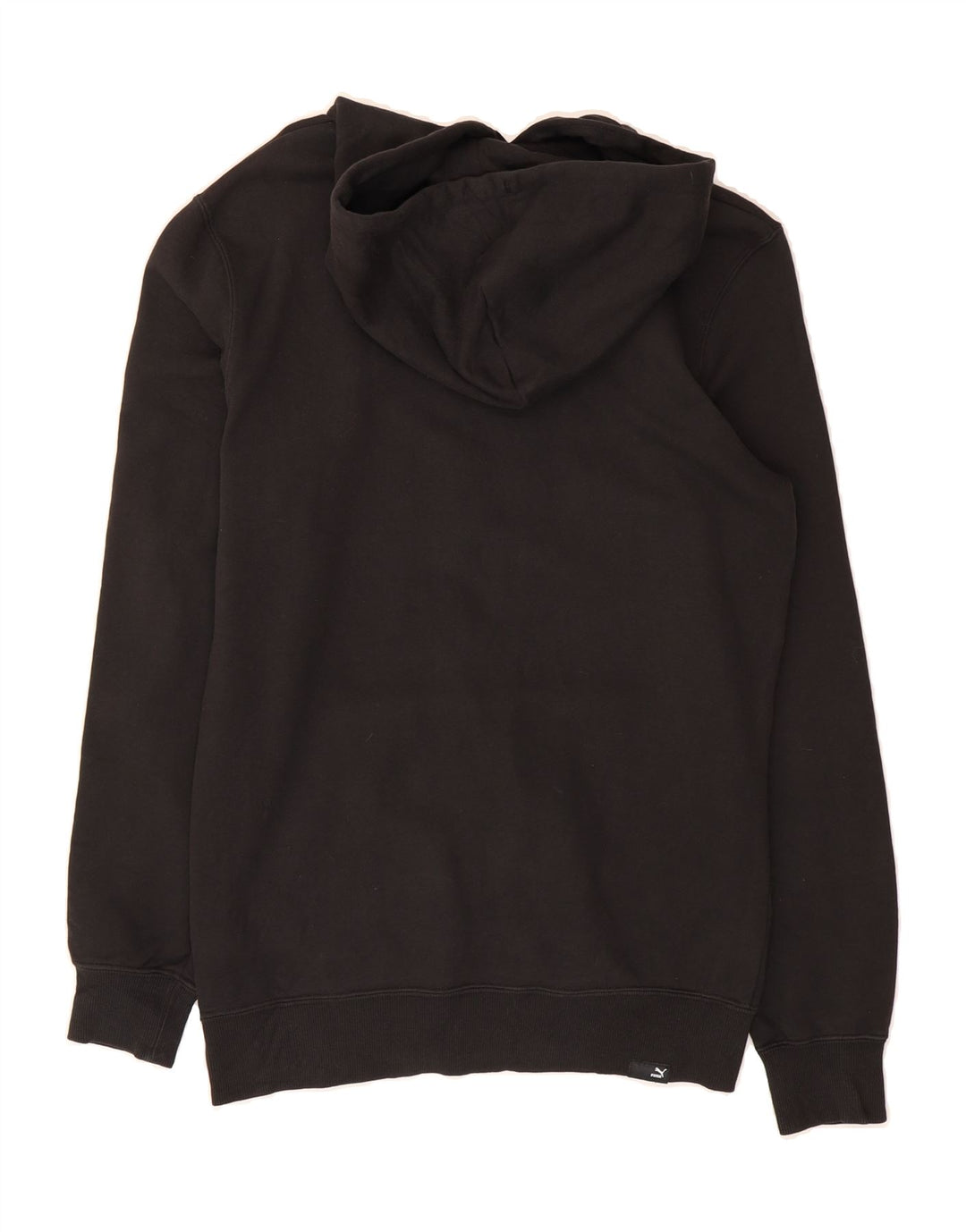 PUMA Mens Graphic Hoodie Jumper Small Black Cotton Vintage Puma and Second-Hand Puma from Messina Hembry 