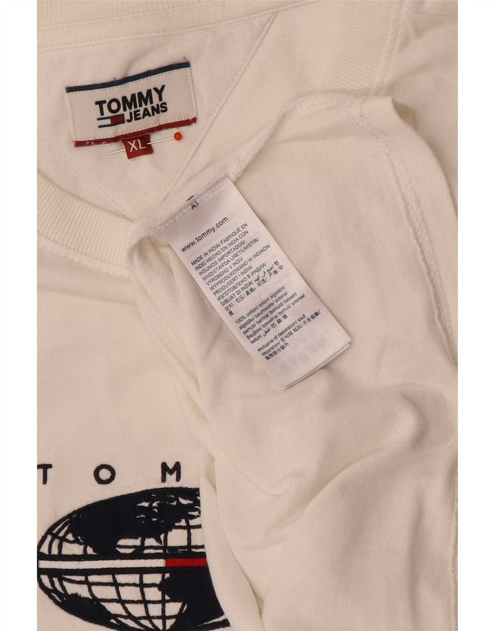 Tommy Hilfiger Mens Graphic Top Long Sleeve XL White Cotton