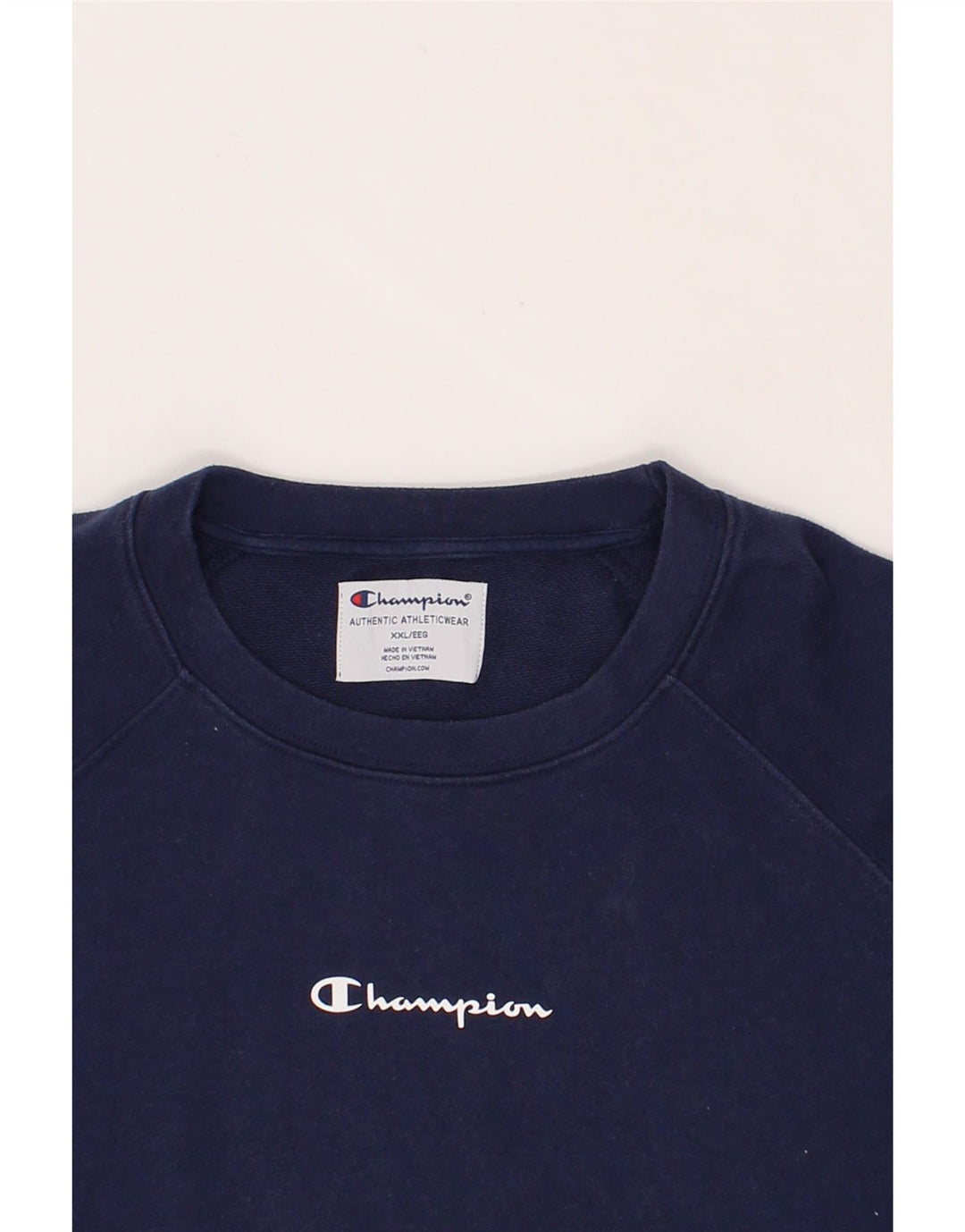 CHAMPION Womens Sweatshirt Jumper UK 20 2XL Navy Blue Cotton Vintage Champion and Second-Hand Champion from Messina Hembry 