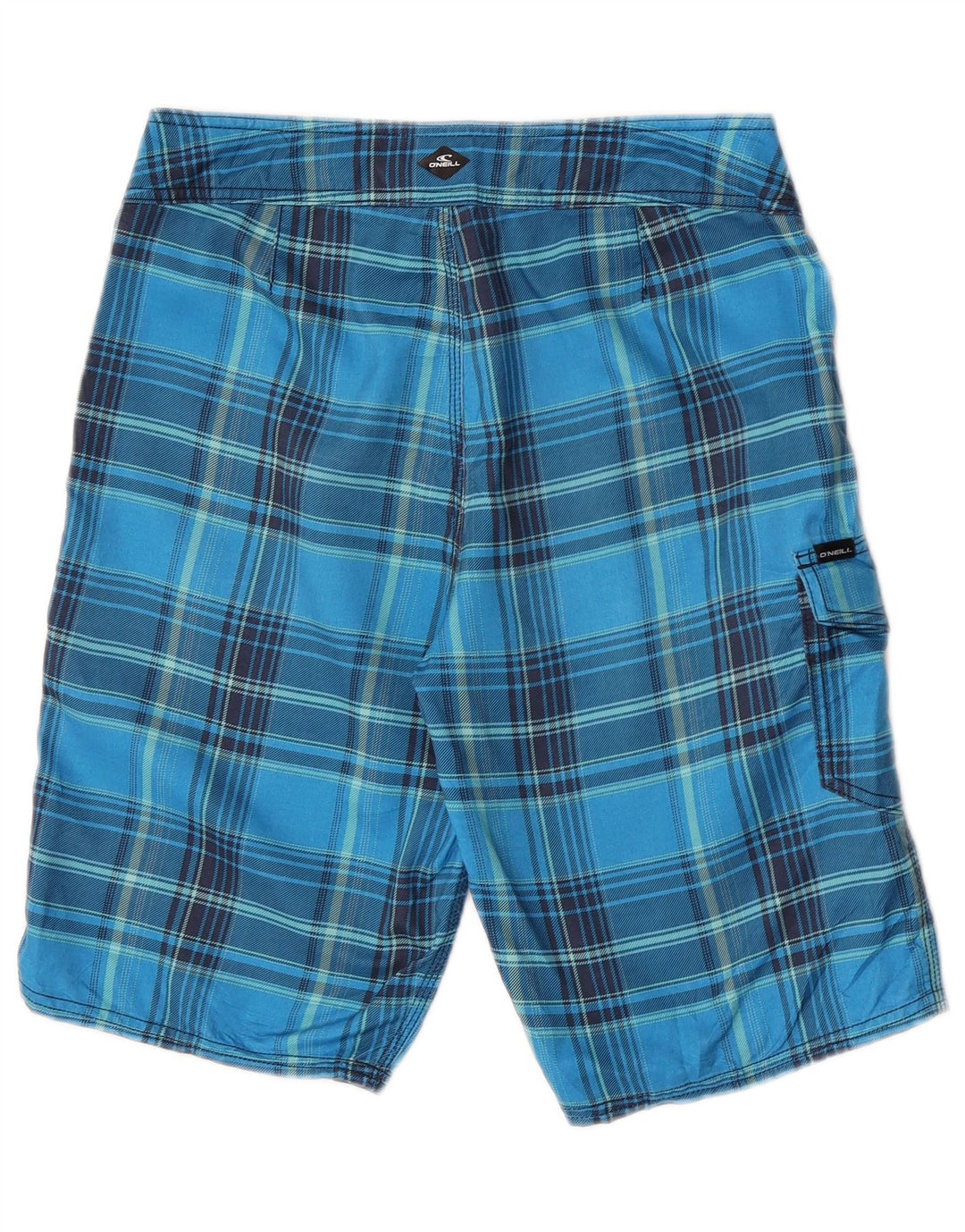 O'Neill Mens Swimming Shorts Small  Blue Check Polyester