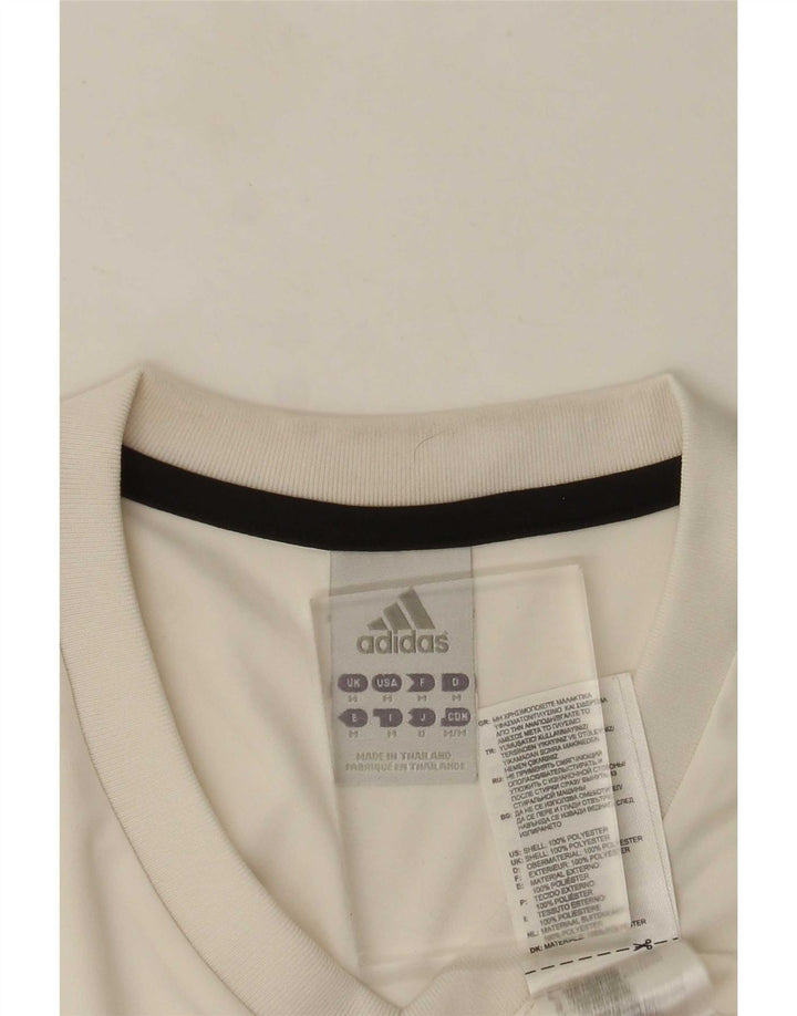 Adidas Mens Climalite T-Shirt Top Medium White Polyester