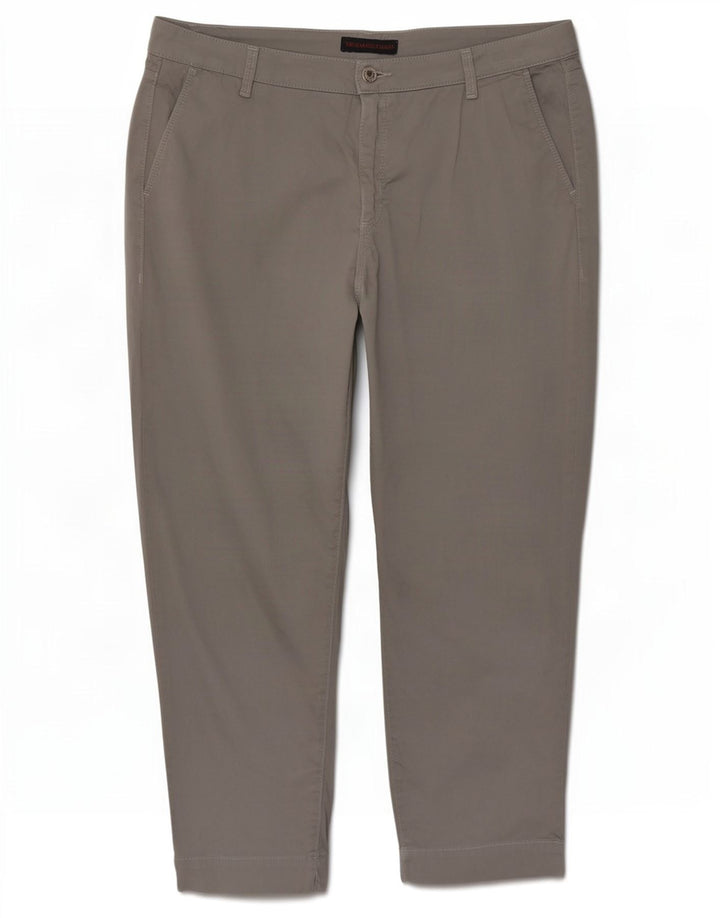 Trussardi Womens Cropped Trousers W34 L24 Grey
