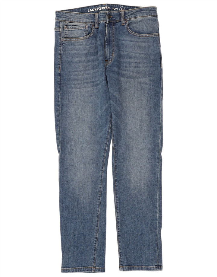 JACK WILLS Mens Slim Jeans W32 L32 Blue Cotton