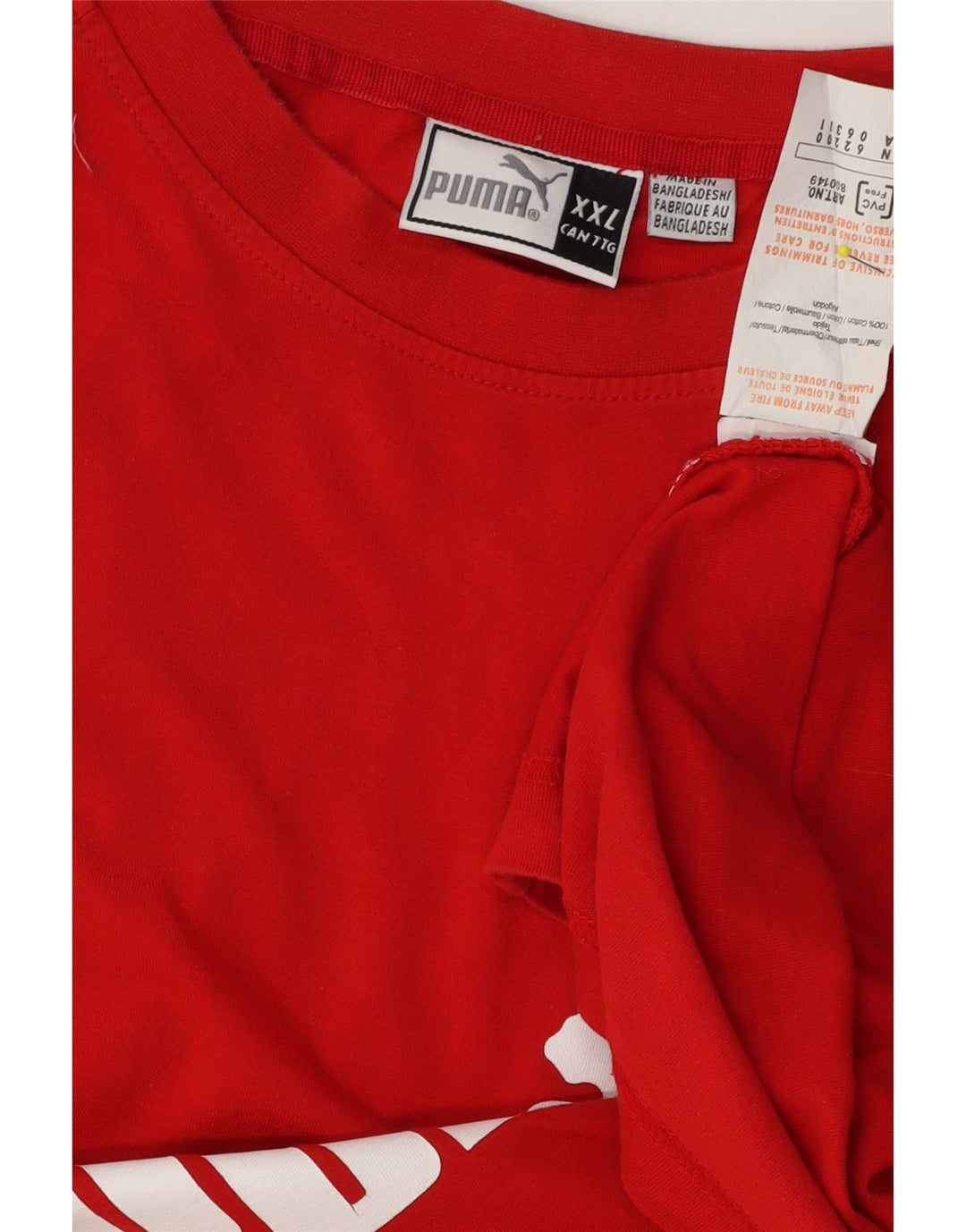 Puma Mens Graphic Vest Top 2XL Red Cotton