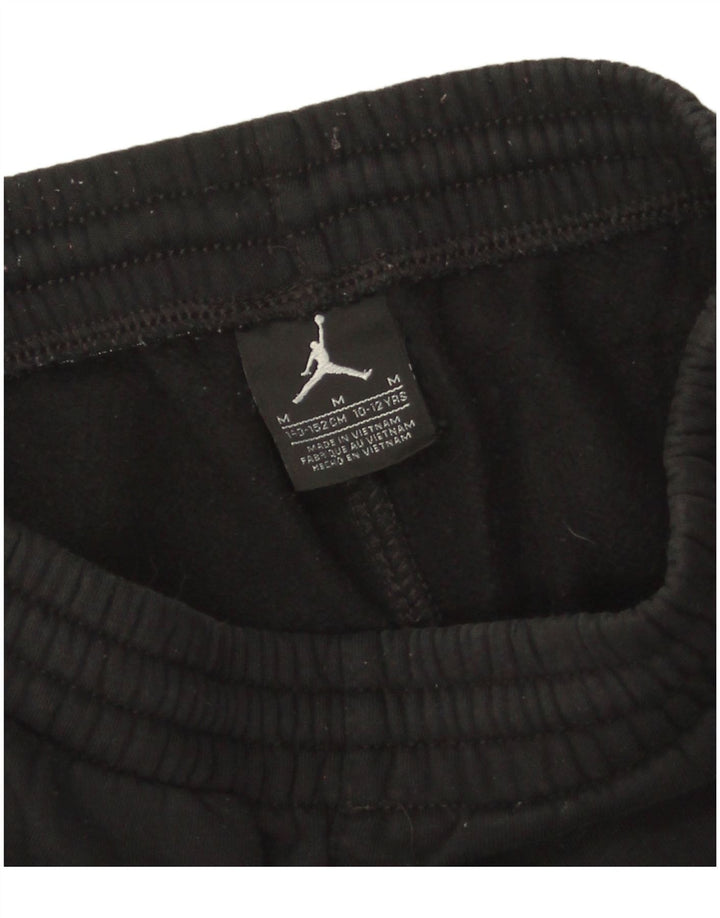 Jordan Boys Graphic Tracksuit Trousers 10-11 Years Medium Black