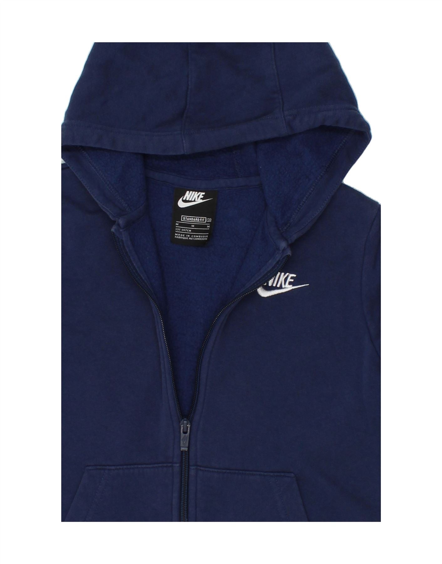 blue vintage nike hoodie