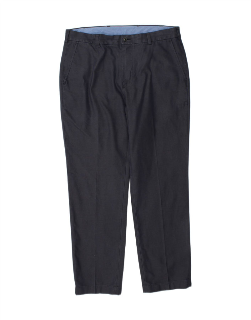 BROOKS BROTHERS Mens Clark Straight Chino Trousers W35 L30 Navy Blue Vintage Brooks Brothers and Second-Hand Brooks Brothers from Messina Hembry 
