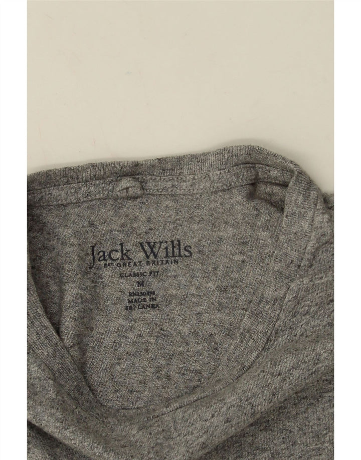 Jack Wills Mens Classic Fit T-Shirt Top Medium Grey Cotton