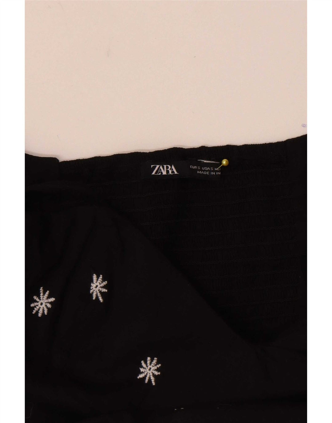 Zara Womens Sundress UK 8 Small Black Floral