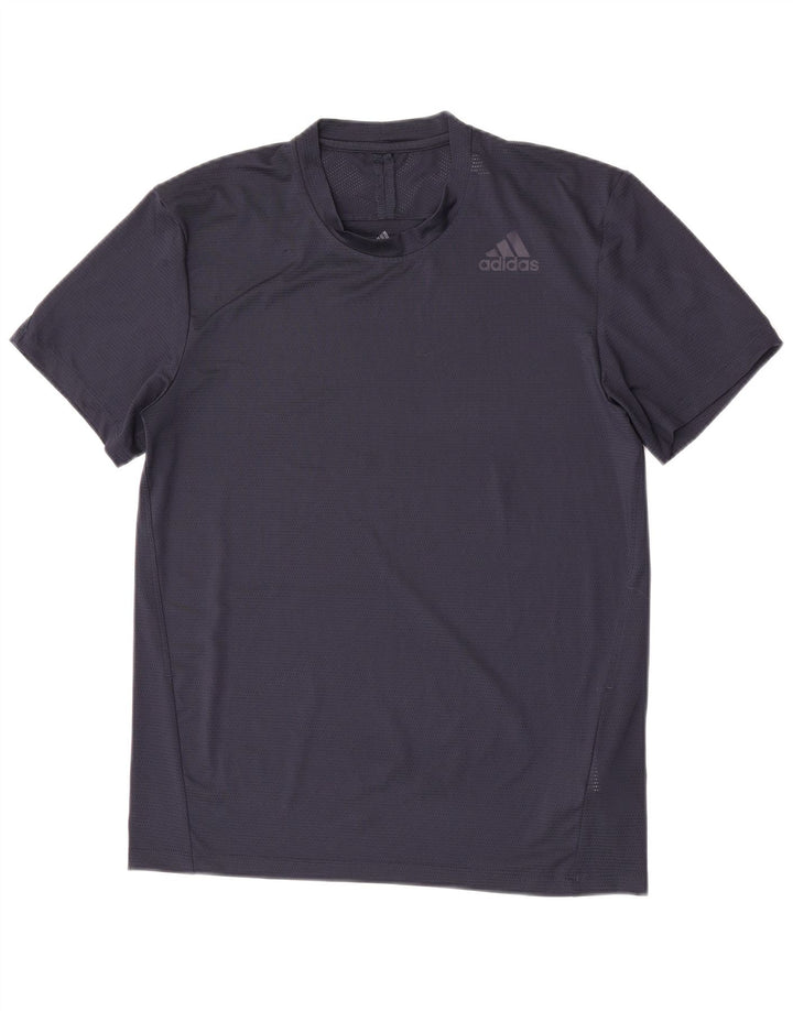 Adidas Mens Aeroready T-Shirt Top Medium Navy Blue Polyester
