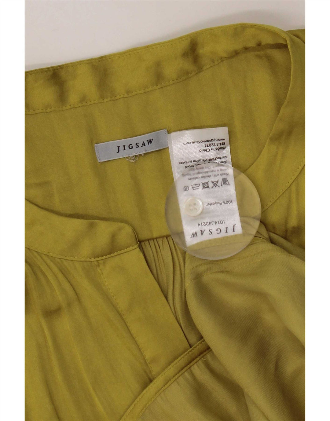 Jigsaw Womens Sleeveless Tunic Top Large Yellow Polyester