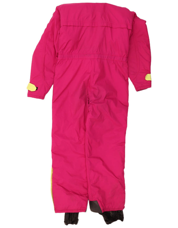 Aesse Mens Hooded Ski Jumpsuit XL Pink Colourblock
