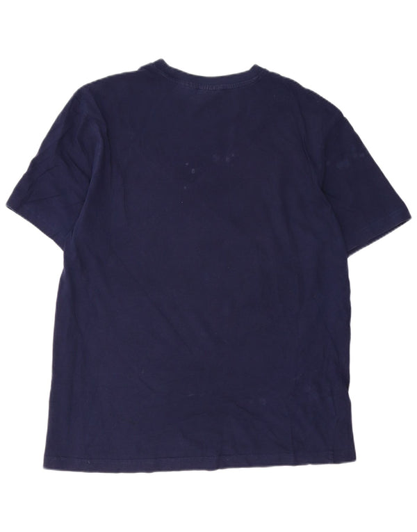 Fila Mens Graphic T-Shirt Top Medium Navy Blue Cotton