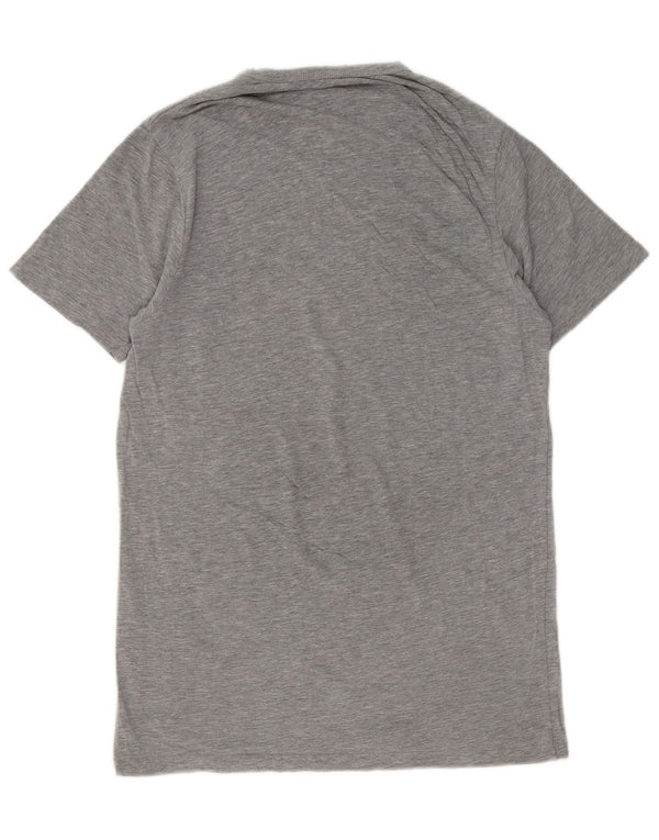 Jack & Jones Mens T-Shirt Top Large Grey Flecked Cotton