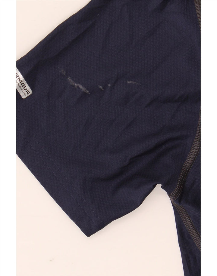 Under Armour Mens Heat Gear T-Shirt Top Small Navy Blue Polyester