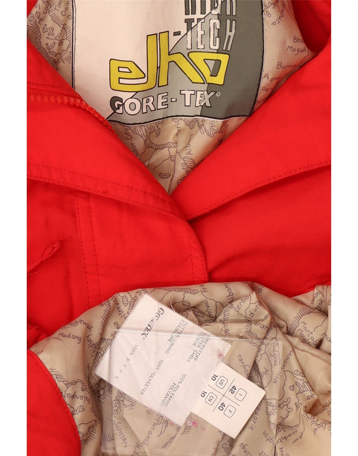 ELHO Womens Gore-Tex Loose Fit Ski Jacket IT 42 Medium Red Polyamide