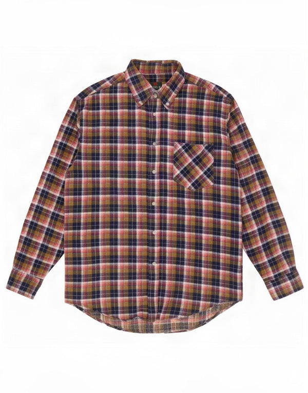 Nanuk Mens Flannel Shirt Large Multicoloured Plaid Cotton