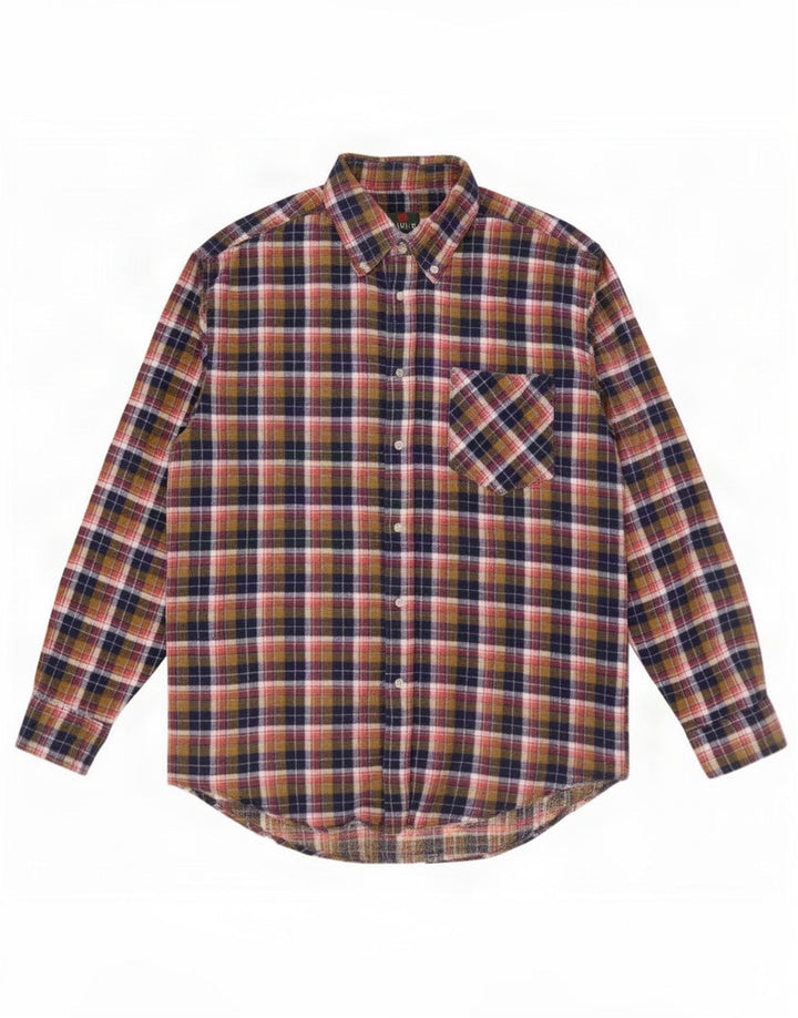 Nanuk Mens Flannel Shirt Large Multicoloured Plaid Cotton