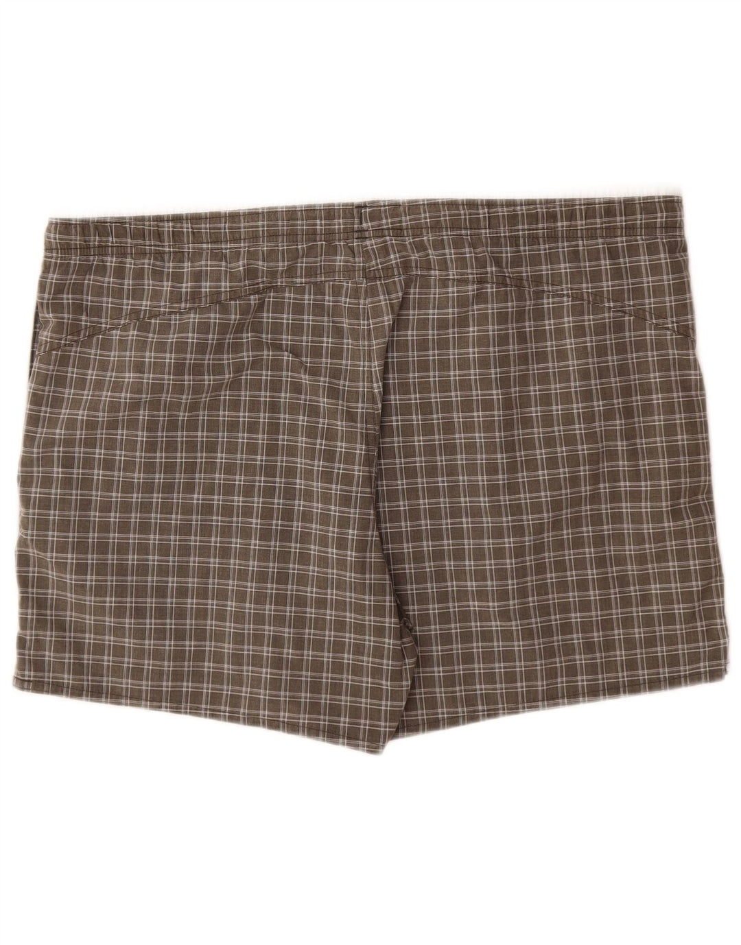 Adidas Mens Swimming Shorts Large Khaki Check Polyester