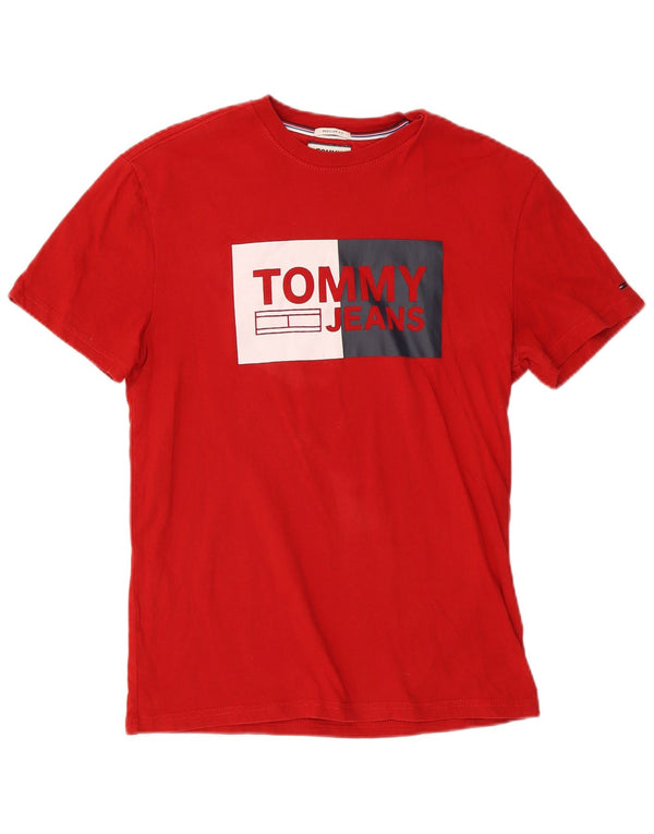 Tommy Hilfiger Mens Regular Fit Graphic T-Shirt Top Small Red