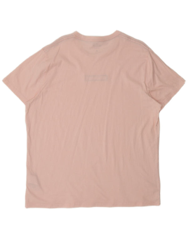 HOLLISTER Mens T-Shirt Top 2XL Pink Cotton