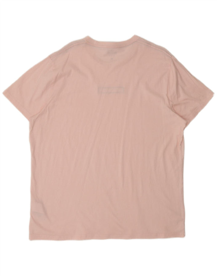 HOLLISTER Mens T-Shirt Top 2XL Pink Cotton