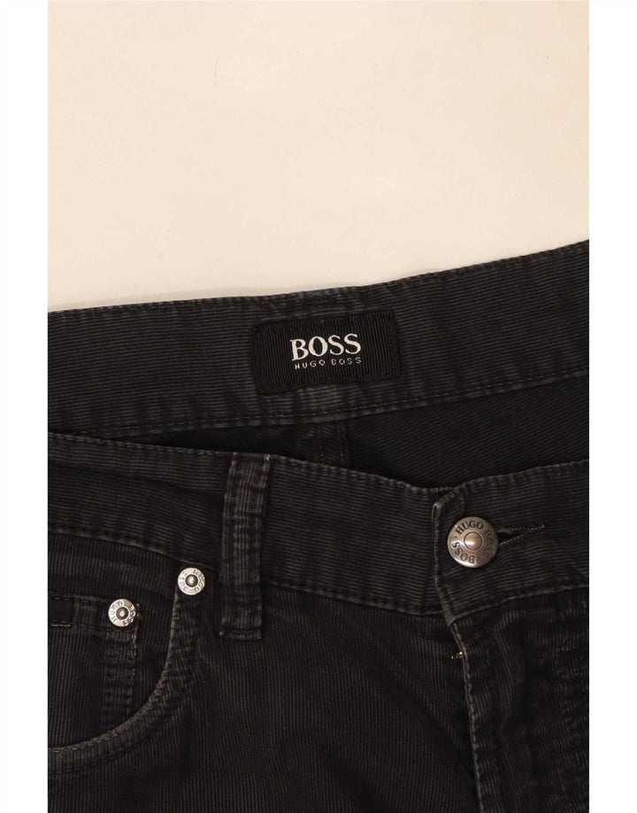Hugo Boss Mens Straight Casual Trousers W32 L30 Black