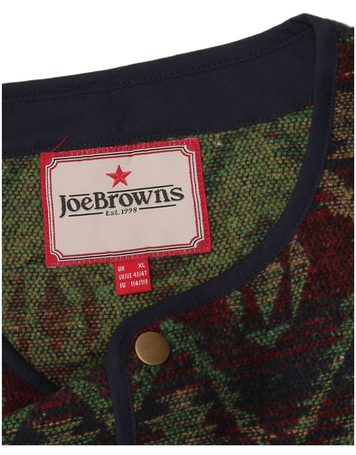 JOE BROWNS Mens Waistcoat XL Multicoloured Fair Isle