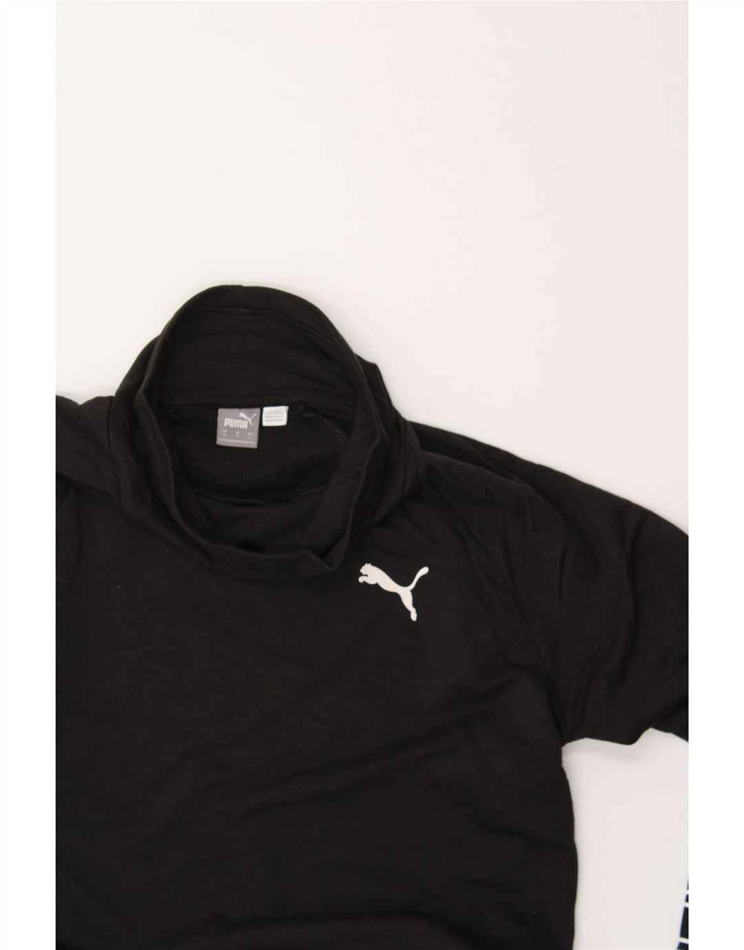 PUMA Womens Graphic Sweatshirt Jumper UK 10 Small Black Cotton Vintage Puma and Second-Hand Puma from Messina Hembry 