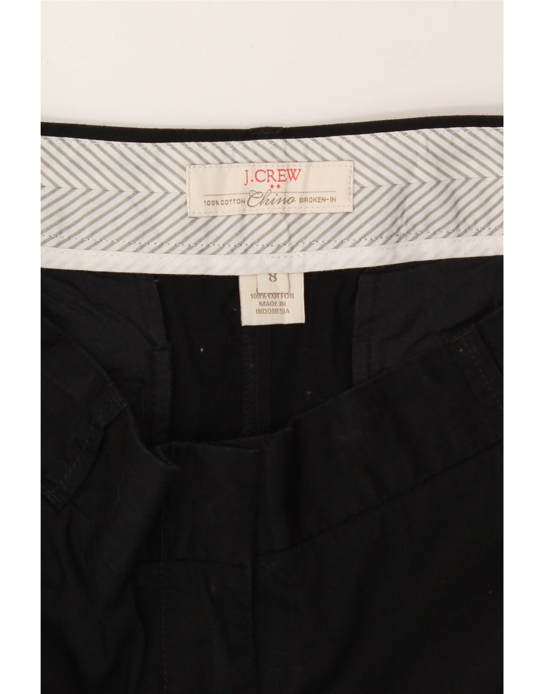 J. CREW Womens Chino Shorts US 8 Medium W32 Black Cotton Vintage J. Crew and Second-Hand J. Crew from Messina Hembry 