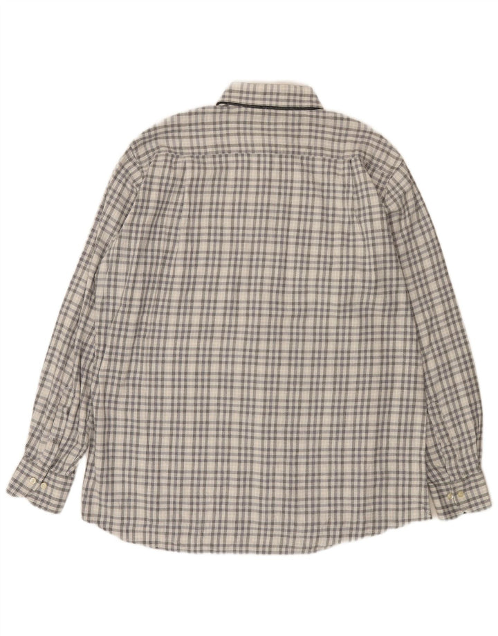 Cassera Mens Shirt Size 41 16 Large White Check
