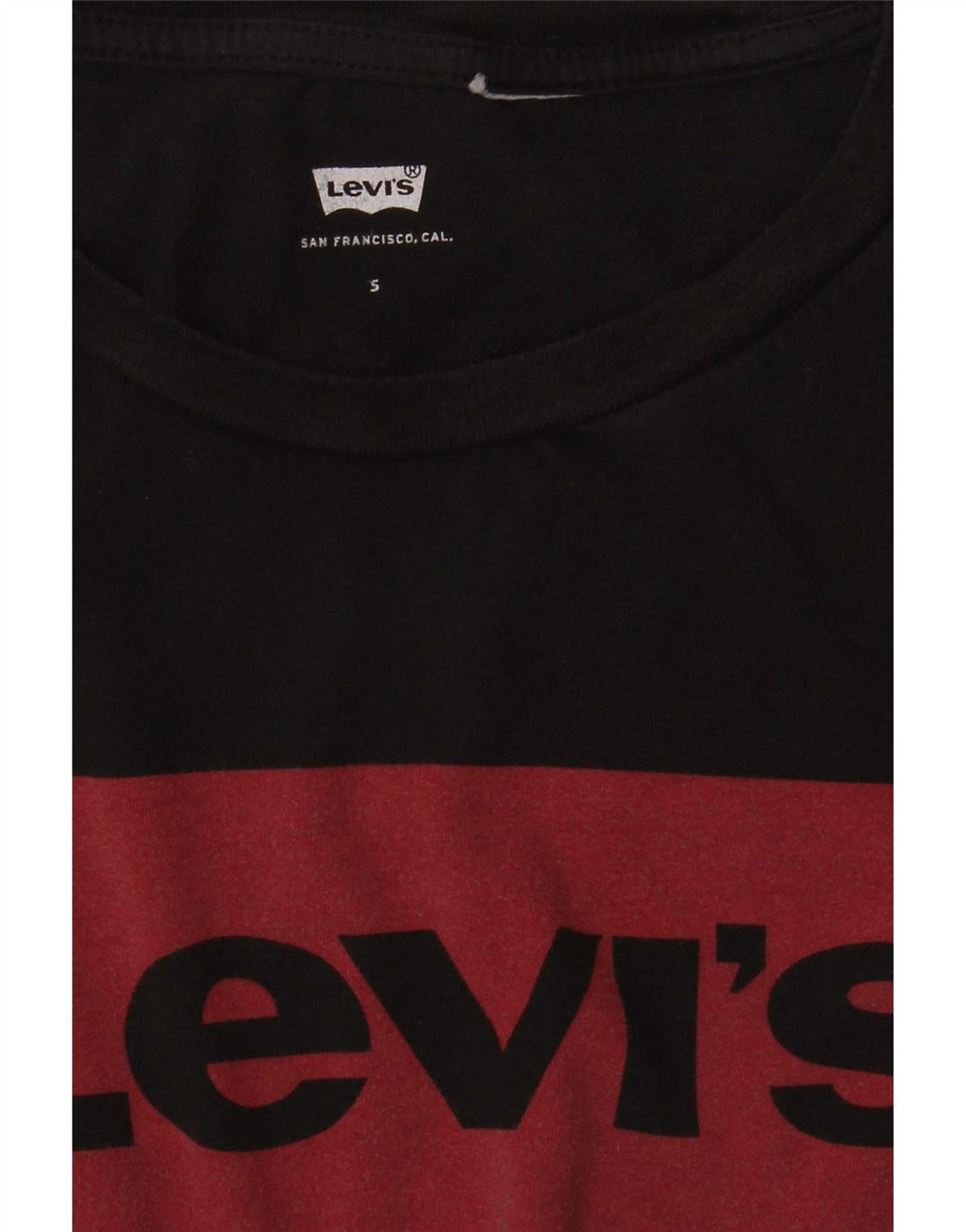 Levi's Womens Graphic T-Shirt Top UK 10 Small Black