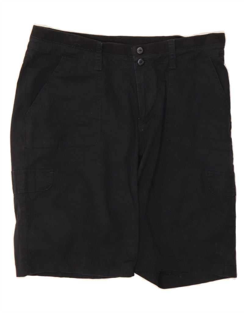 LEE Womens Relaxed Fit Mid Rise Cargo Shorts US 12 Large W32  Black Cotton Vintage Lee and Second-Hand Lee from Messina Hembry 