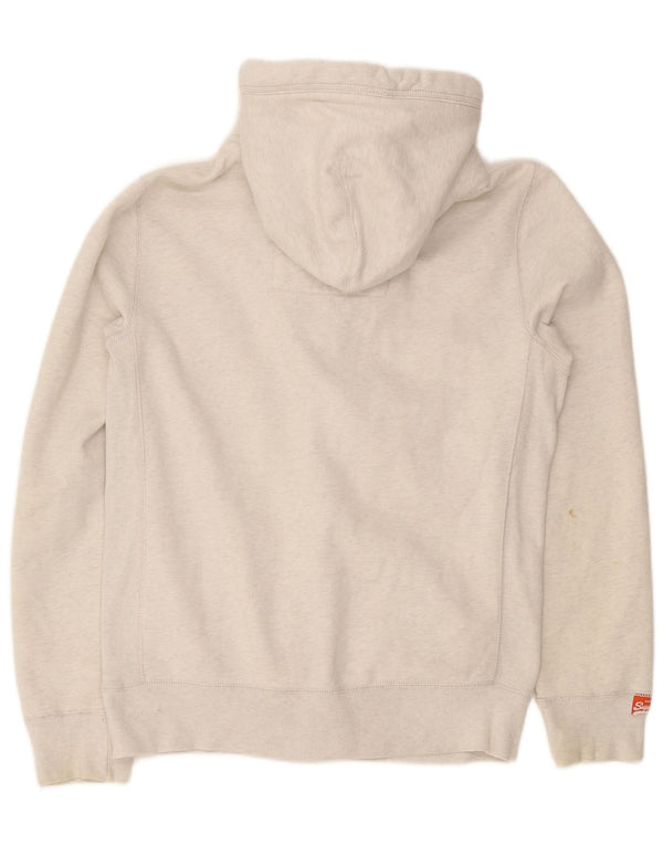 Superdry Mens Graphic Zip Hoodie Sweater Medium White Cotton
