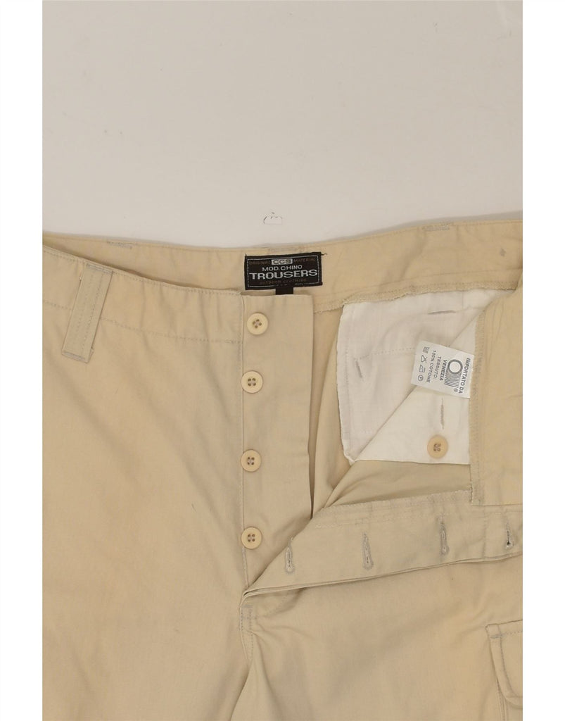 VINTAGE Mens Straight Cargo Trousers IT 50 Large W34 L29  Beige Cotton | Vintage Vintage | Thrift | Second-Hand Vintage | Used Clothing | Messina Hembry 