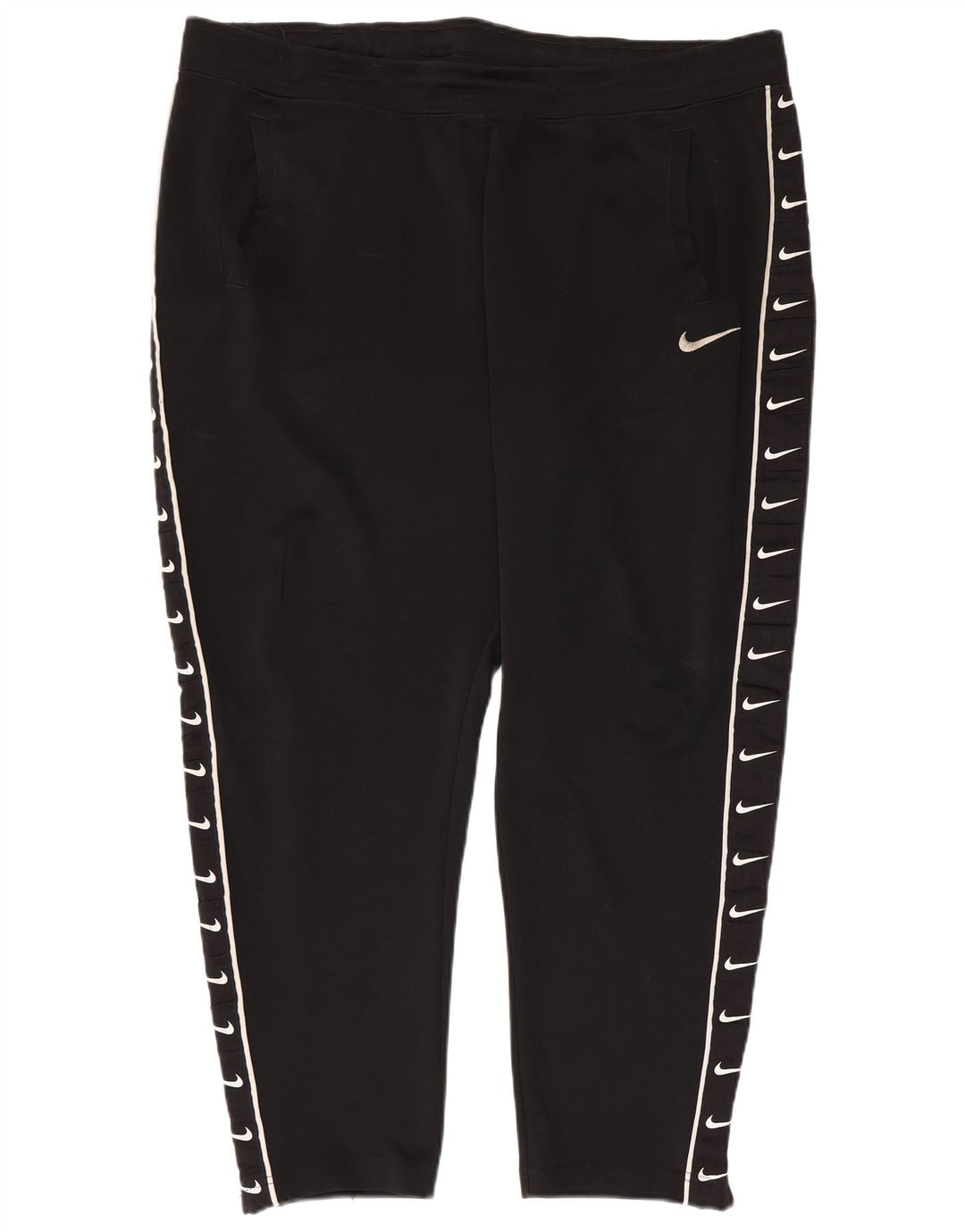 NIKE Mens Graphic Tracksuit Trousers 2XL  Black Polyester