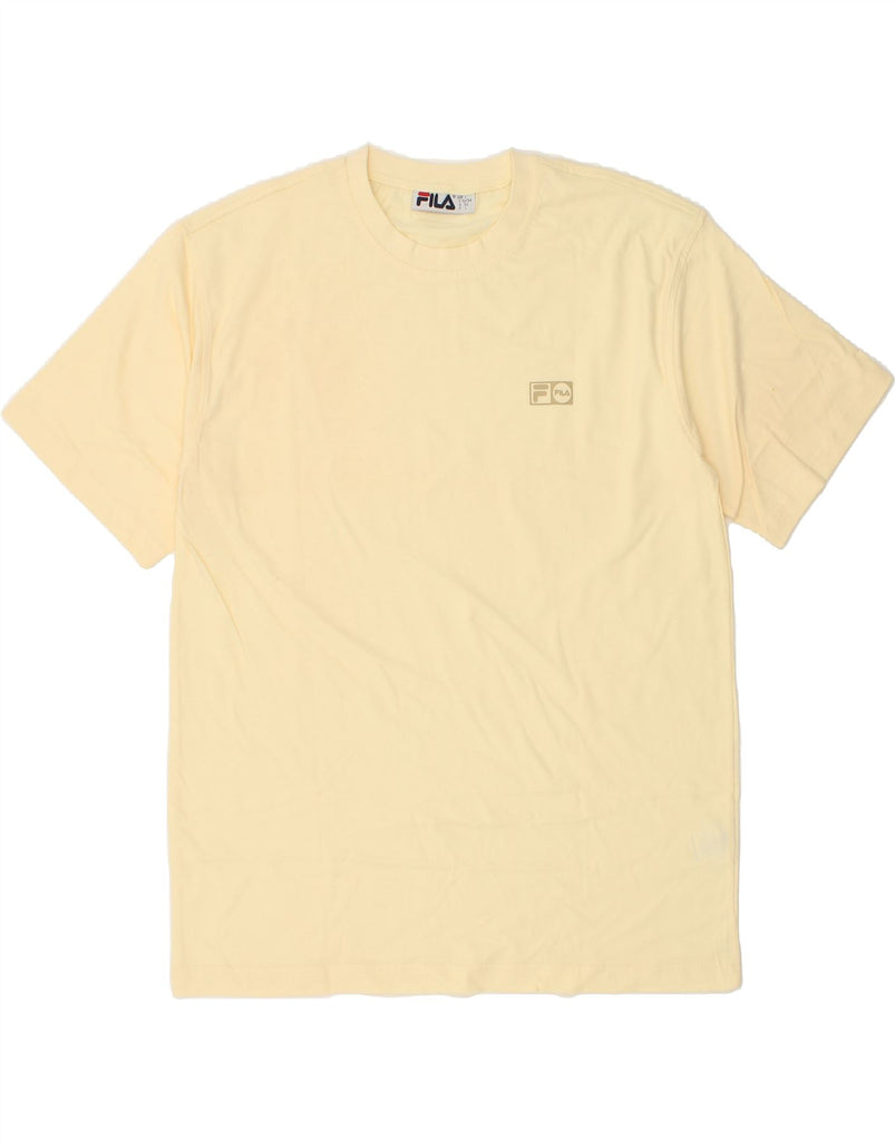 FILA Mens T-Shirt Top Large Beige Cotton | Vintage Fila | Thrift | Second-Hand Fila | Used Clothing | Messina Hembry 