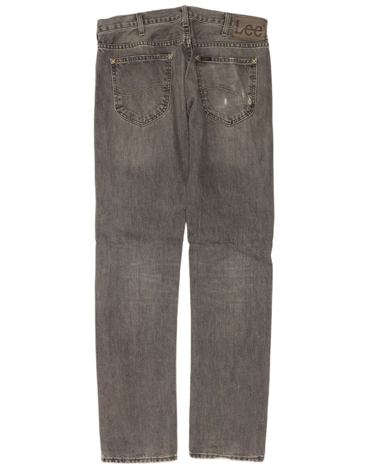 LEE Mens Daren Straight Jeans W33 L34 Grey Cotton