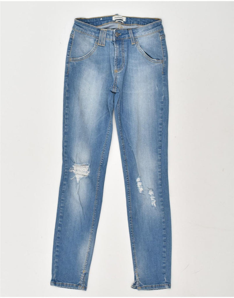 ROY ROGERS Womens Distressed Slim Jeans W26 L27  Blue Cotton | Vintage Roy Rogers | Thrift | Second-Hand Roy Rogers | Used Clothing | Messina Hembry 