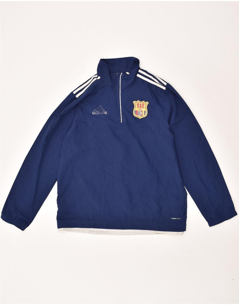 ADIDAS Boys Clima Proof Pullover Tracksuit Top 13-14 Years Navy Blue Vintage Adidas and Second-Hand Adidas from Messina Hembry 