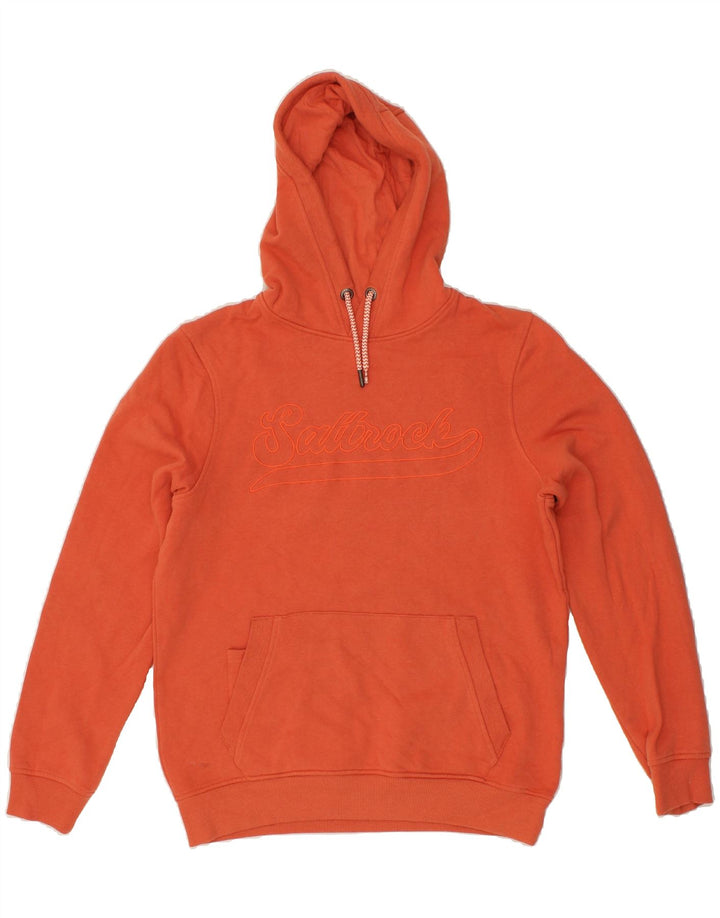SALTROCK Mens Graphic Hoodie Jumper Small Orange Cotton Vintage Saltrock and Second-Hand Saltrock from Messina Hembry 