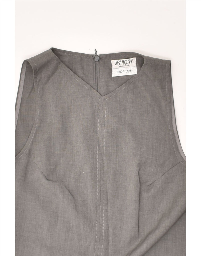 ELISA LANDRI Womens Sleeveless Basic Dress UK 12 Medium Grey | Vintage Elisa Landri | Thrift | Second-Hand Elisa Landri | Used Clothing | Messina Hembry 