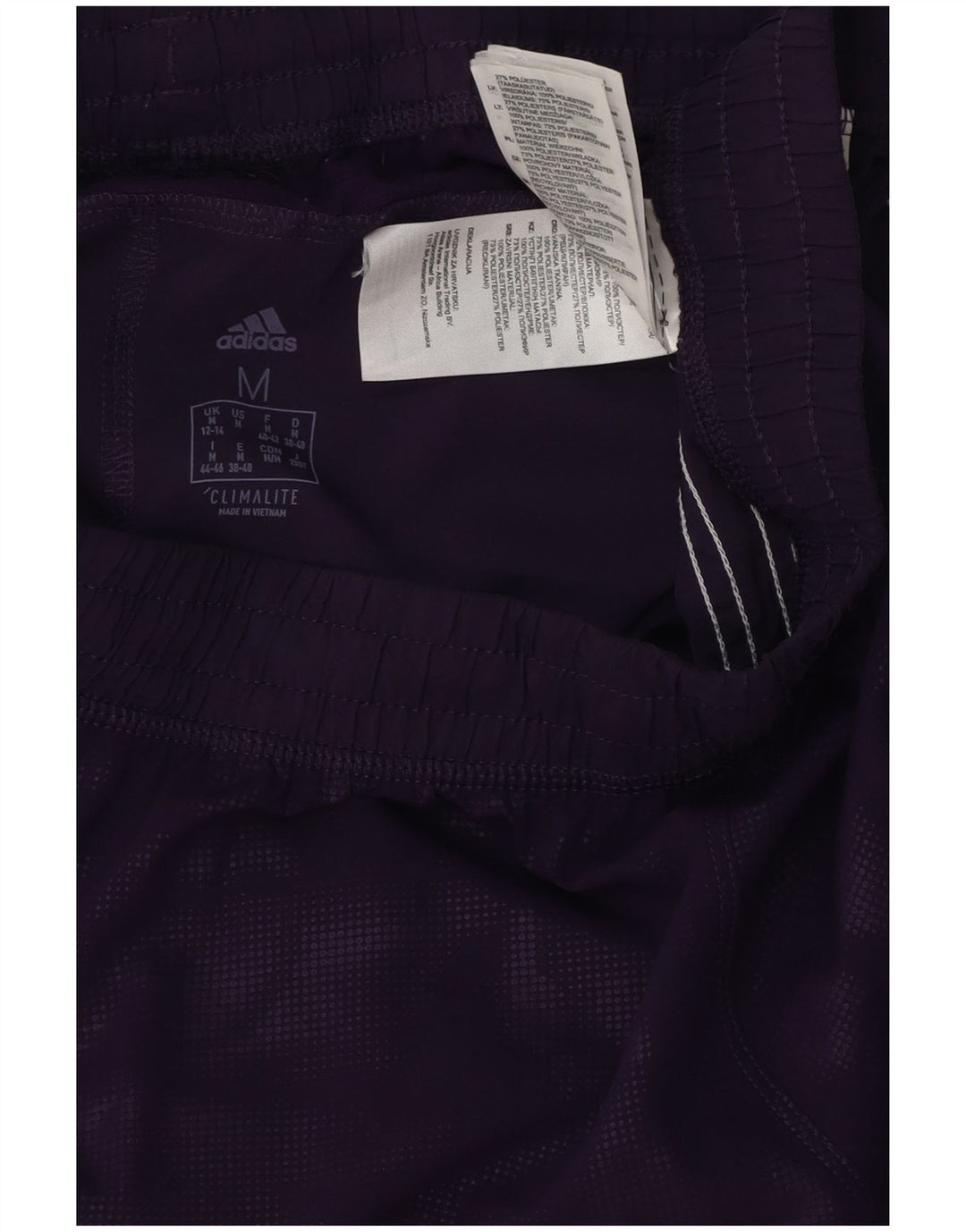 ADIDAS Womens Climalite Sport Shorts UK 12/14 Medium  Purple Polyester